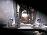 Looking from the rear of the car down the transmission tunnel, you can see the route of the send pipe. It's a very tight and neat fit.