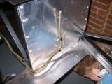 The finish of both fuel lines on the passenger bulkhead panel.....'return and feed'