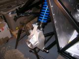 The rear suspension filly fitted