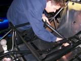 Kriss getting involved with the vacuum. That's a lot of concentration for a simple domestic task.