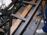 Foam tape laid on the chassis to protect the tank.