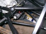 Reverse view of the fuel pump. Once the drive shafts are in we can secure the tank and connect the last two fuel hoses (and electricals).