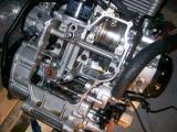 Oil pickup and oil return both removed from engine.