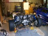 Now up on stands front and rear using timber along the chassis rail to help spread the load.