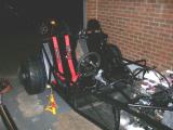 Harnesses fitted to seat. The red looks really good against the black, but will it clash with the body colour?