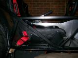 Side view of seat bolts and harness fitment.