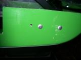 Nearside rear of the body fix into place.