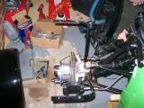 Holes drilled ready for marking a wheel arch, drilling through, and bolting down.