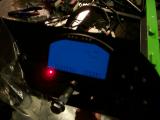 The Dash2 unit in the dark. It's much brighter than this, but the camera doesn't show it.