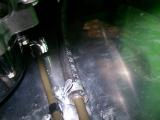 Fuel lines connected up to the engine.