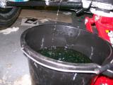 Tank draining in progress