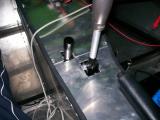 Gear and reverse lever holes before covering