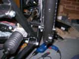 Here you can see how it fixes. M6x20mm bolt, spring washer, plain washer, radiator bracket, radiator plate, then radiator.