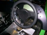 The steering wheel fitted into place.